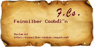 Feinsilber Csobán névjegykártya